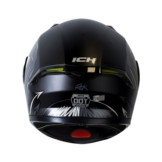 CASCO ABATIBLE ICH 3120 DOBLE VISOR REK NEGRO GRIS MATE CASCOS COLOMBIA